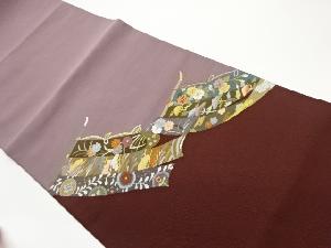 綴れ几帳模様織出し名古屋帯